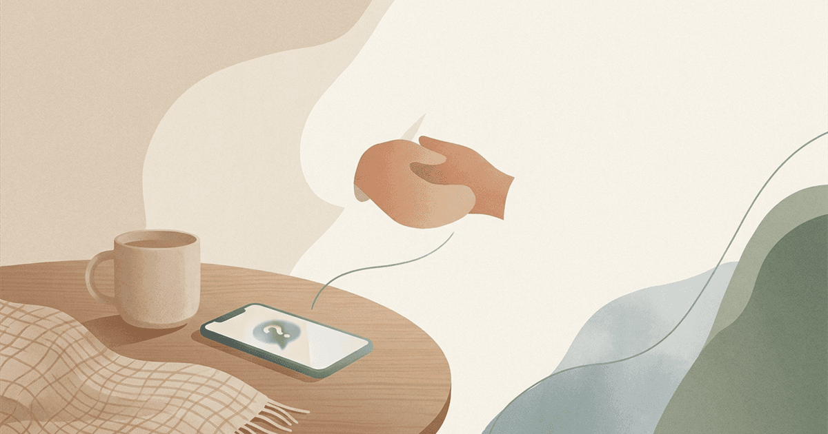 Illustration apaisante d'accès à l'aide